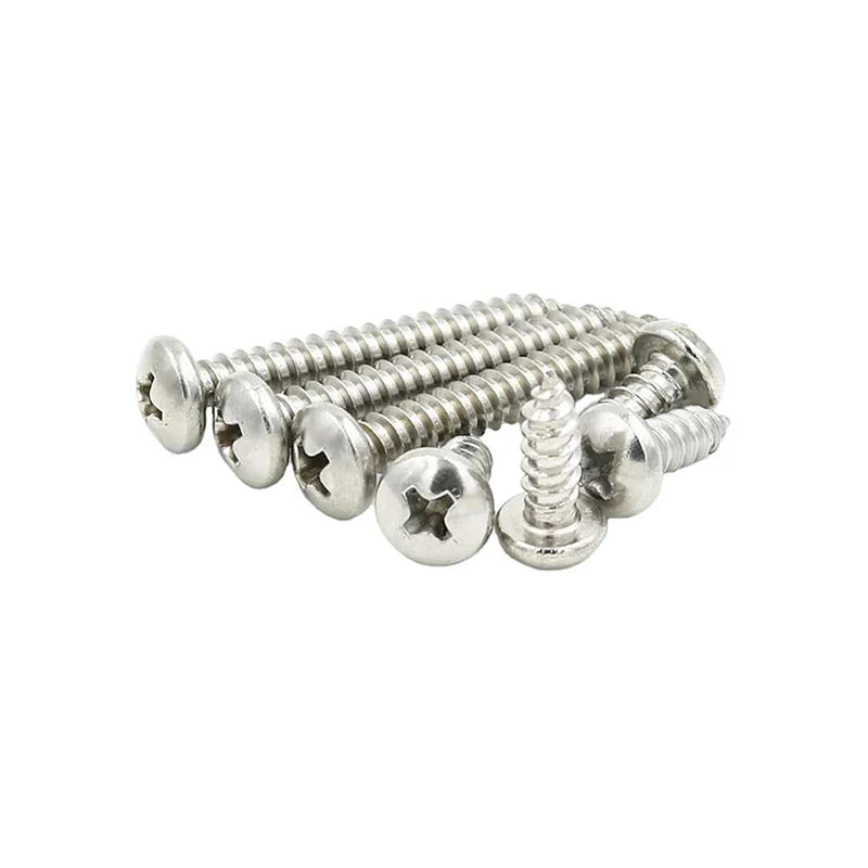 Stainless Steel SS304 Metric Cross Recessed Pan Head Round Head Self Tapping Screws