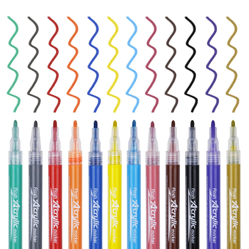 Flash Color Marker Pen Factory Acrylic Paint Markers Pen