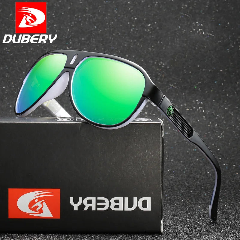 DUBERY Brand Design Polarized Sunglasses Men Driving Shades Male Retro Sun Glasses For Men Summer Mirror UV400 Oculos 163