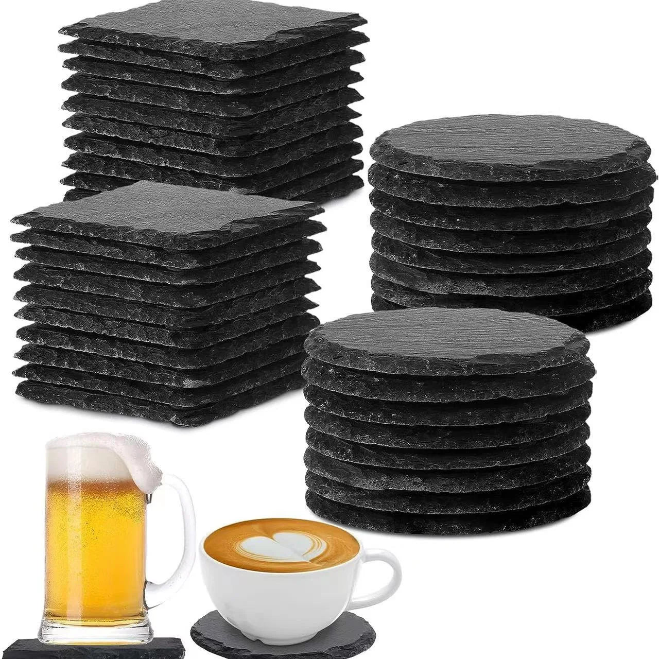 Wholesale 10cm Gemstone Carved Waterproof Cup Coaster for Drink Bar Kitchen Engraving