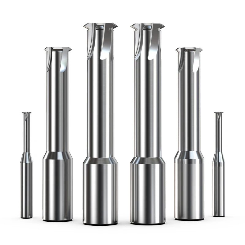 HUHAO HRC 60 Aluminum Steel Milling Cutter CNC Single Flute Spiral End Mill for Stainless Steel Metal L126000