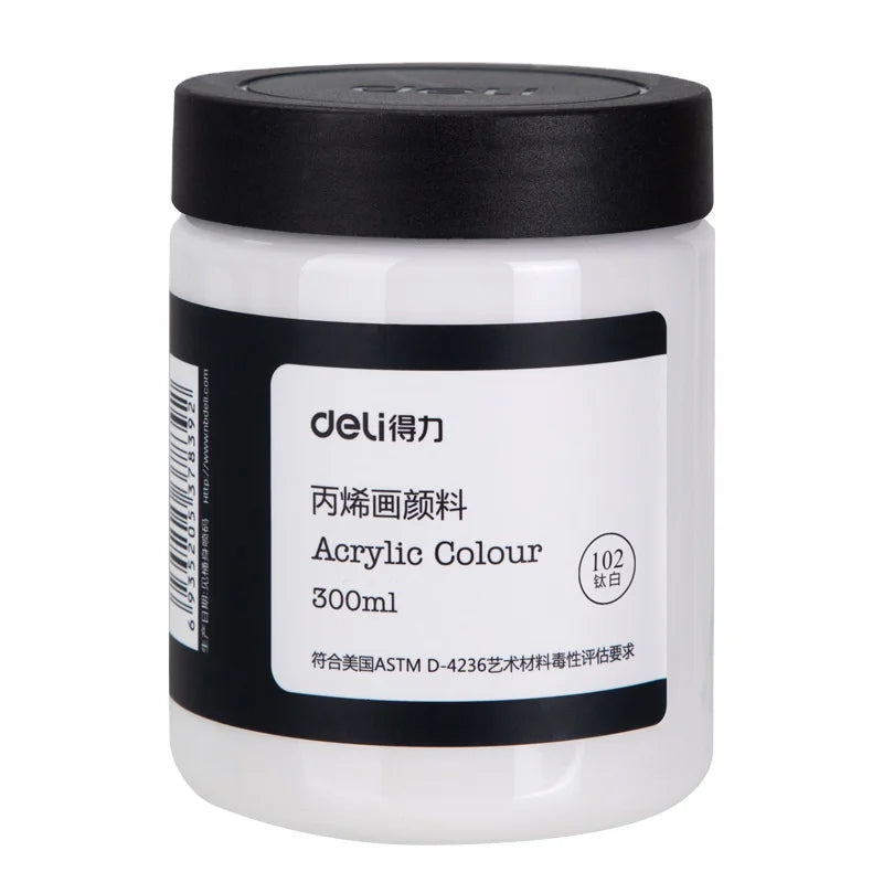 Deli 73875 Creative Stone Painting Acrylic Paint Large Capacity 300ml Wall Painting Graffiti Pigment 48barrels Per Carton Set