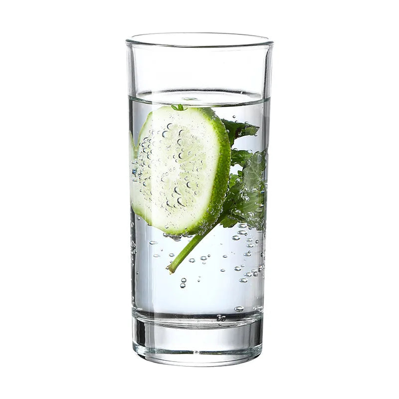 Home Hotel Bar Glass Small Round Straight Water Cup Transparent Beer Cup Milk Juice Cold Drink Tea Cup
