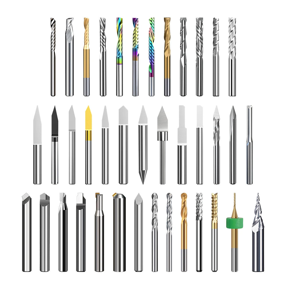HUHAO Custom 3mm 6.35mm 12.7mm 8/10mm Carbide End Mill CNC Milling Cutting Tools Milling End Mill Cutter Drill Bit