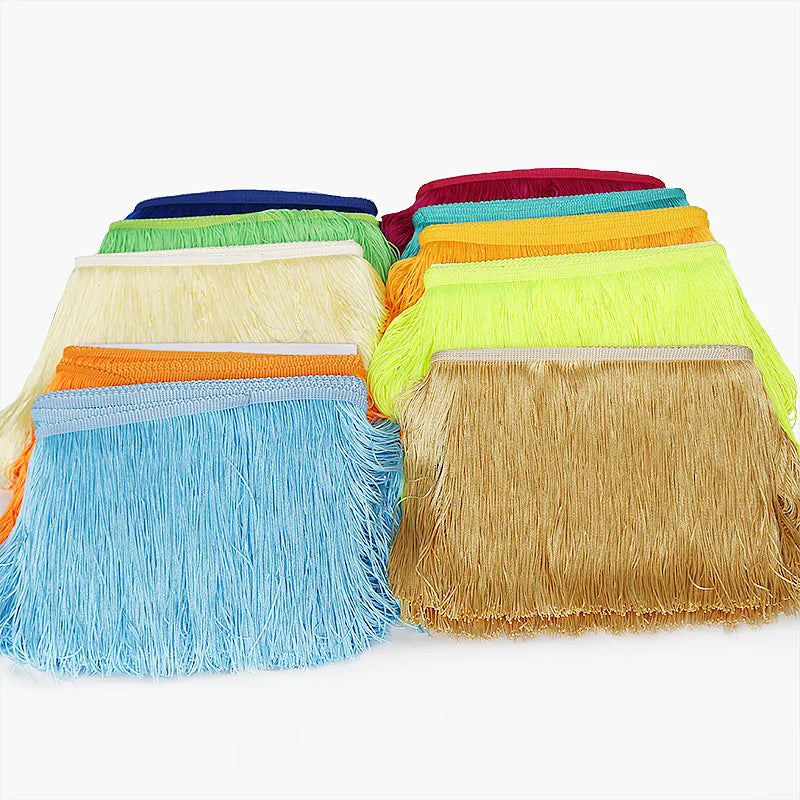 Tassel Lace Fringe Lace Trim for Latin Dances Dress Tassel Fringed Bright Fringe Tassel Dress
