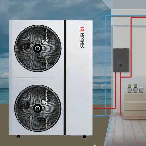 Heat Pump Water Heater with Mitsubishi Compressor Central DC Inverter Heating System 18KW 20KW Air Source   for Heating