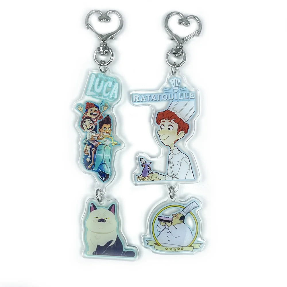 Custom Printed Double-sided Acrylic Charm Transparent Flash Epoxy Holographic Rainbow Acrylic Charm