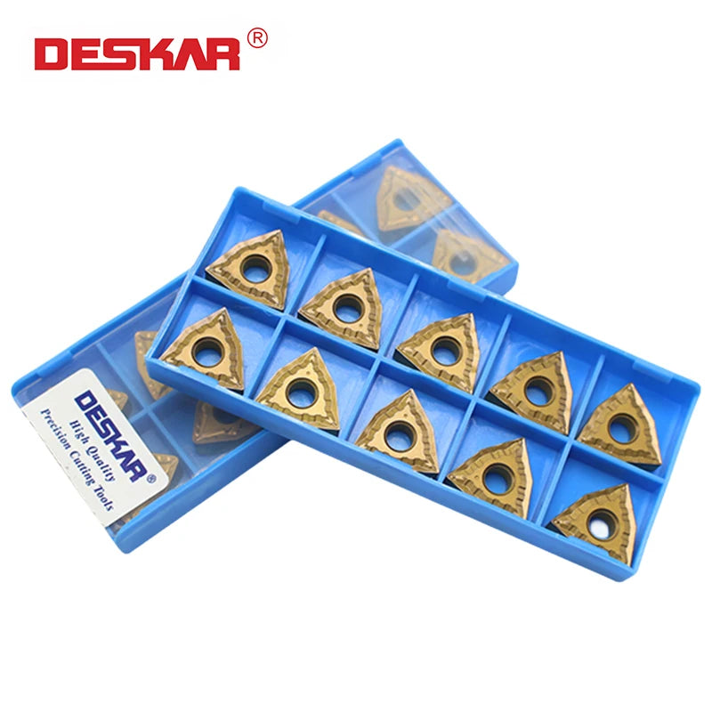 DESKAR CNC Lathe Carbide Inserts Turning Tools Machining Cut Sharp Blade WNMG080404 080408 080412-MT LF9018