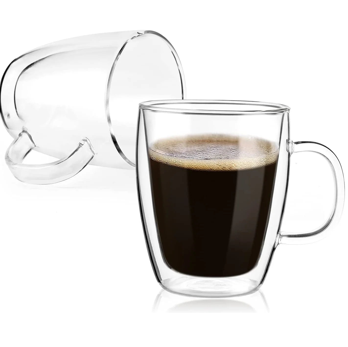 350ml Insulated Double-Walled Handblown Eco-Friendly Borosilicate Glass Moroccan Stocked Three-Piece Coffee Espresso Tea Set