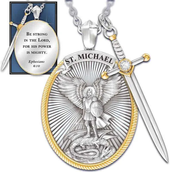 Creative Jesus Necklace Shield Knight Vintage Pendant Men's Jewelry Decoration