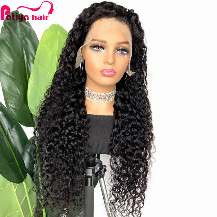 Invisible HD Lace 13x4 Water Wave Curls 13x6 Frontal Wigs Lace Front Natural Black Eurasian Human Hair Wigs Wholesale Supplie