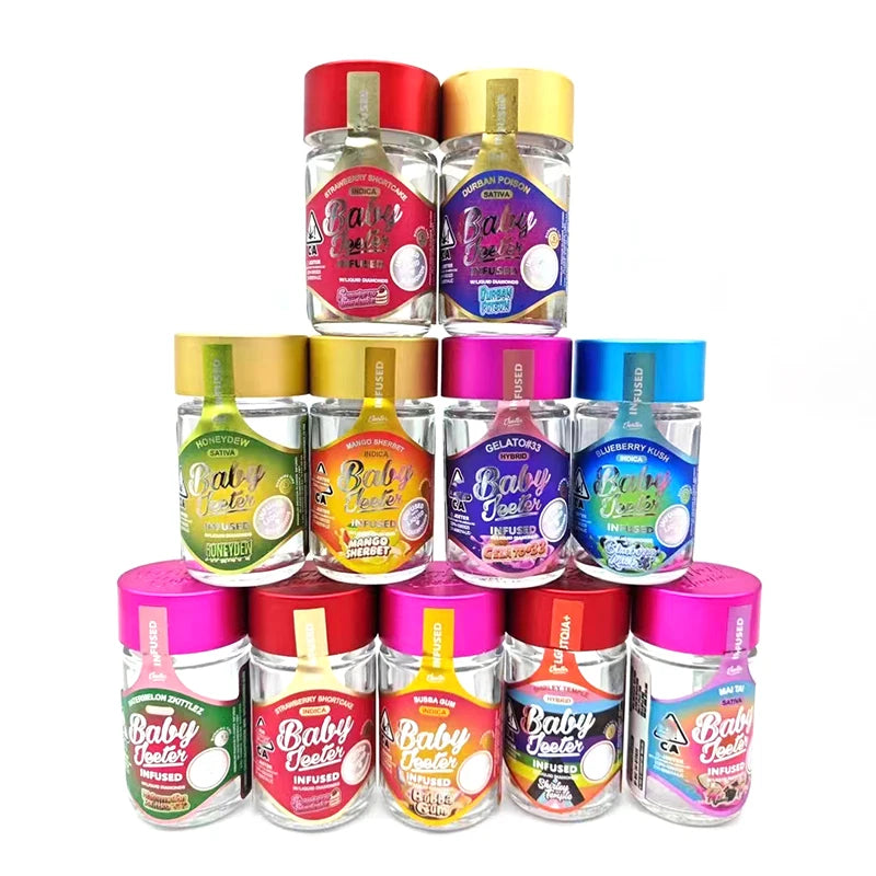 Childproof Cap Glass Jar with Flavor Paper Suit Detachable Design Minimalist Style Food Packaging Storage Ready Stock
