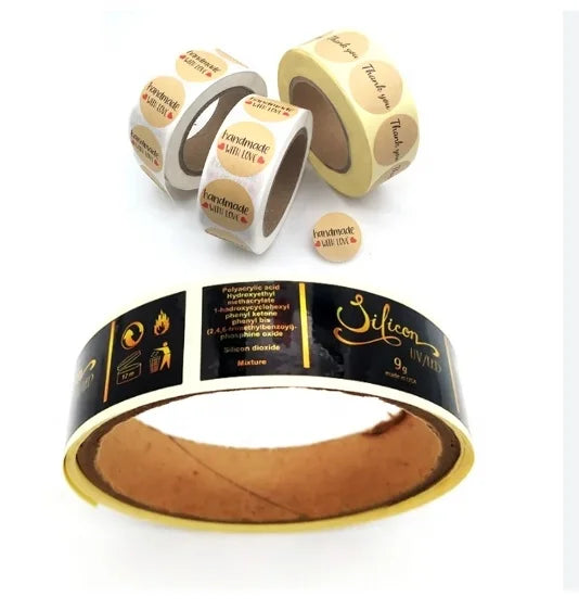 Custom logo Printing Adhesive Roll Bottle Label Sticker