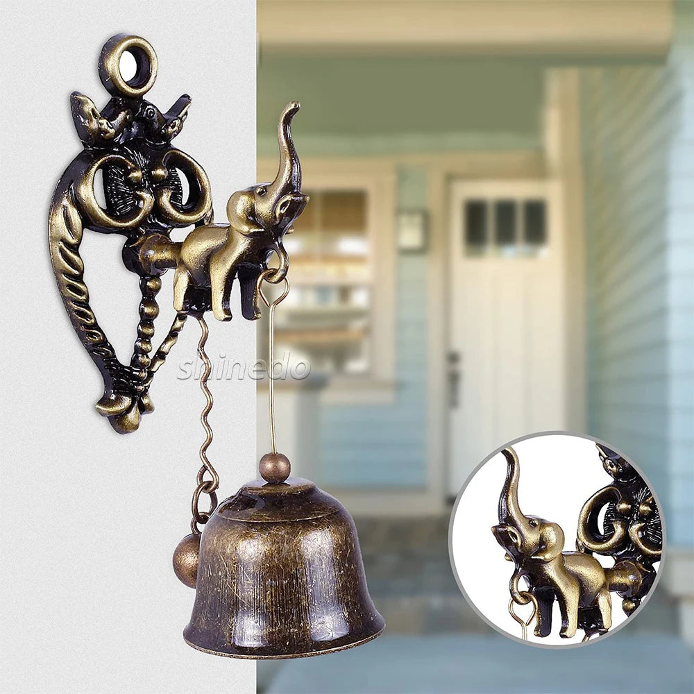 Vintage Animal Faux Brass Doorbell High-Quality Faux Bronze Decoration Bells Indoor Outdoor Elephant Horse Owl Doorbell Penda