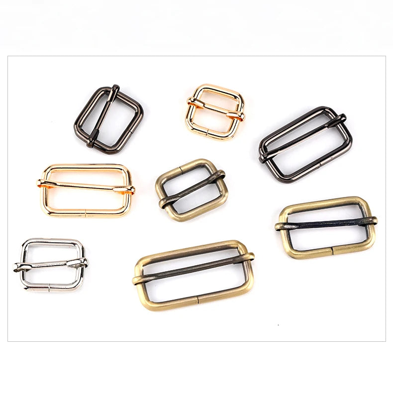 Factory Direct All Kind Size Pull Core Buckle Metal Tri-glide Pin Buckle Adjustable Alloy Metal Bag Buckle for Handbag Strap