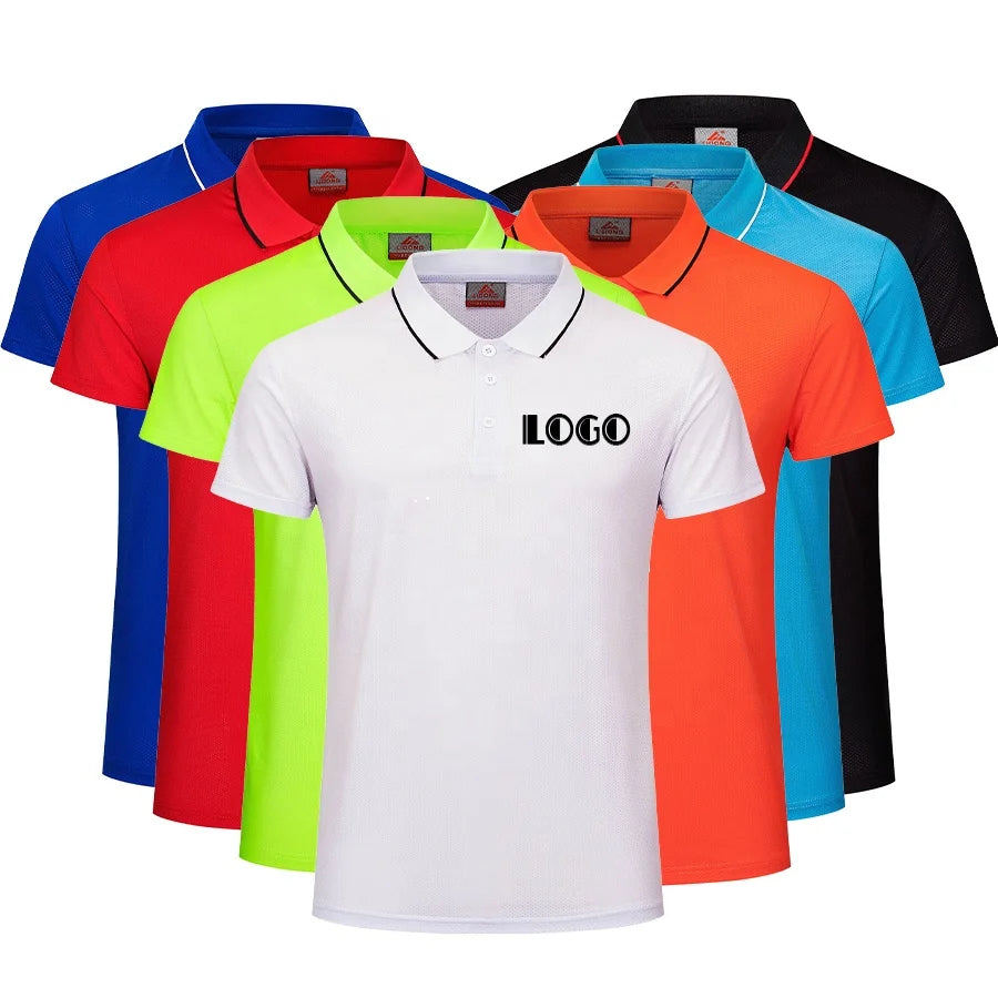 Custom Design Men's Quick Dry White Golf for Polo Shirt 92% Polyester 8% Spandex Printed Pattern Your Own Brand