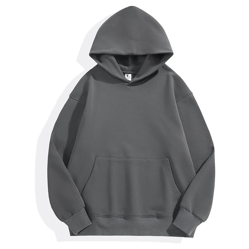 Wholesale Blank Heavyweight Customized Embroidered Embossed Printed Logo Men Fleece Oversized Hoodies Sweatshirts