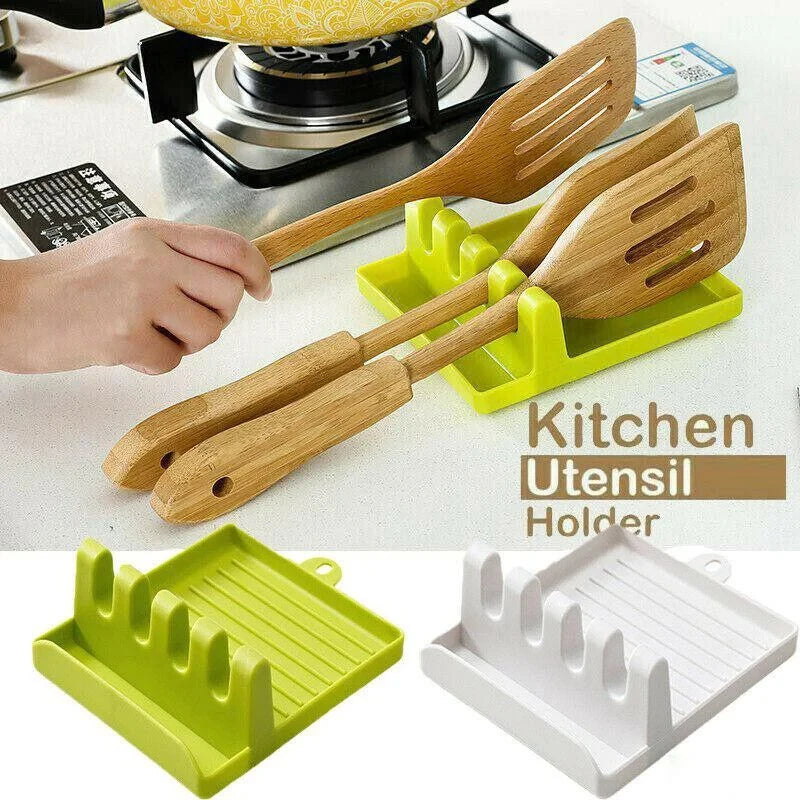 Plastic Spoon Rest Kitchen Organizer for Fork Spatula Rack Spoon Holder Stand Tableware Storage Rack for Spoon Pot Lid Holder