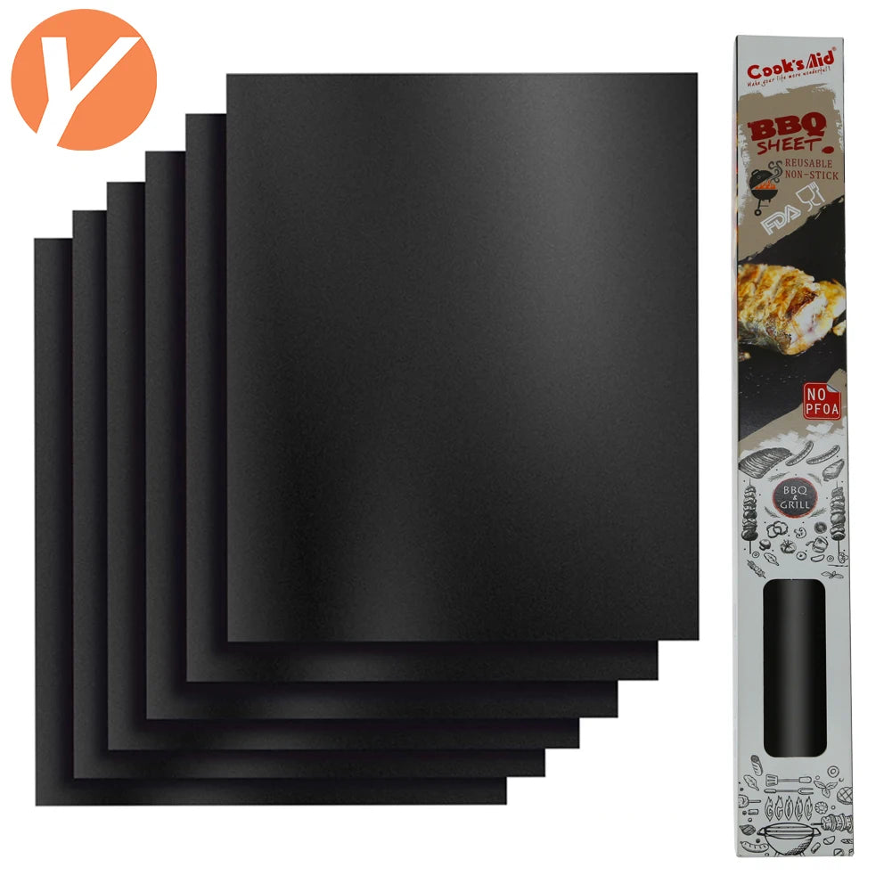 Reusable Non-stick PTFE Coated Bbq Grill Cooking Mat Baking Liner Mat