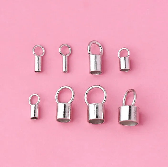 925 Sterling Silver Tubes End Fine Jewelry Findings for DIYJewelry Making