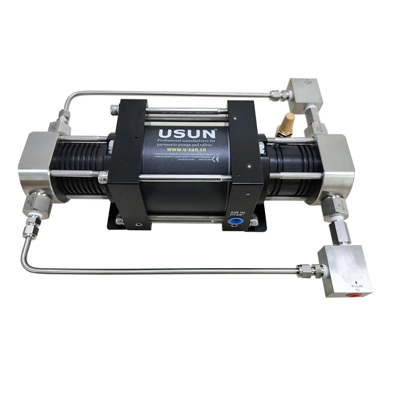 Ready to Ship  USUN  Model:XBD30-OL 100-250 Bar Output Mini  Double Action air Driven Oxygen Clean Gas Booster Pump