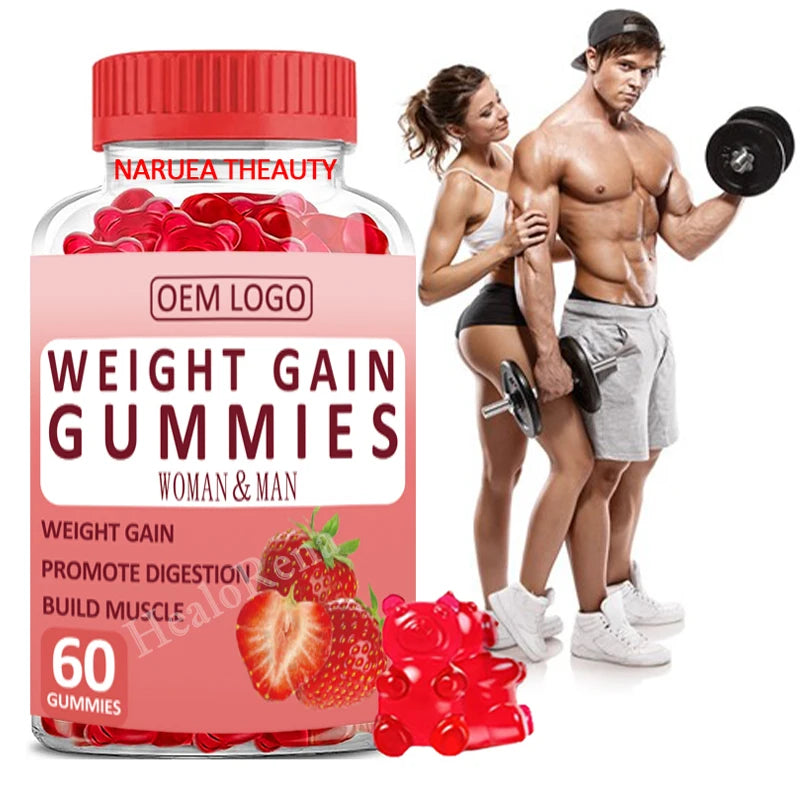 Wholesale Custom Private Label Vitamins Sports Supplement Gummy Candy Muscle Growth Weight Gainer Gummies