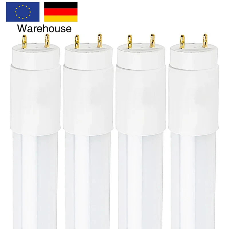 Stock in Germany CE ROHS T8 Led Lights 18w 20w 22w 1200mm 1500mm SVM<0.05 Pst<1.0 220v Glass Led Tube T8