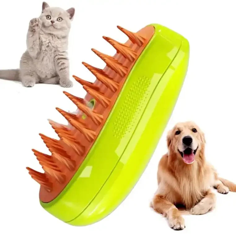Self-Cleaning Steam Cat Brush for Removing Tangled and Loose Hair Pet Comb for Cats and Dogs Grooming