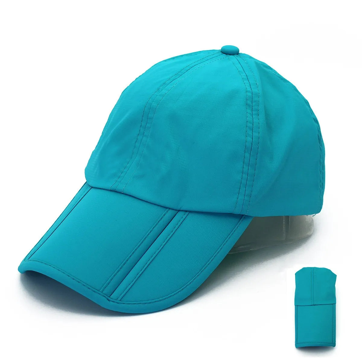 Trendy Chic 9 Colors Men Women Packable Polyester Snapback Hat Baseball Trucker Dad Hat Performance Golf unstructured dad hat