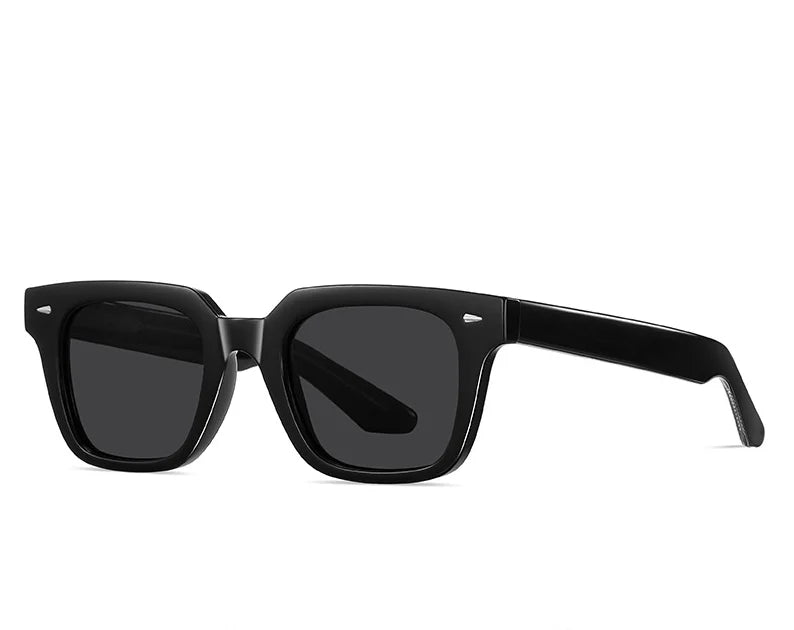 2024 Stocked Fashion Trending Style Unisex Metal Hinge Anti Blue Light Acetate Square Sunglasses