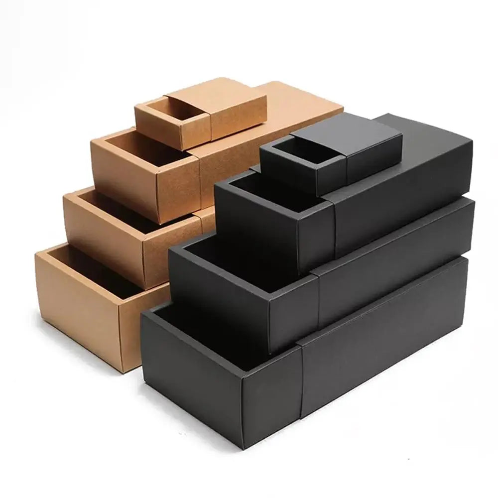 Cheap Custom Recycled Printing Drawer Kraft Paper Box Packing Wholesale