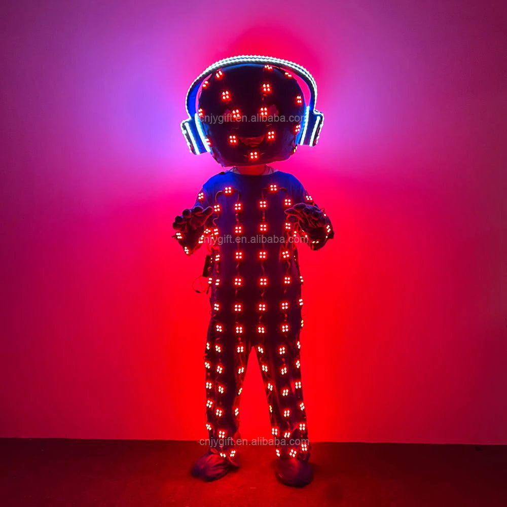 LED Robot Clothing Luminous Stage Performance Clothes Dance Show DJ Costumes LED Light Robot Clothes Suit for Night Club Part
