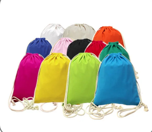 Eco Friendly Drawstring Bag Cotton Wholesale Reusable Cotton Drawstring Dust Bag Backpack Custom Drawstring Bag Canvas