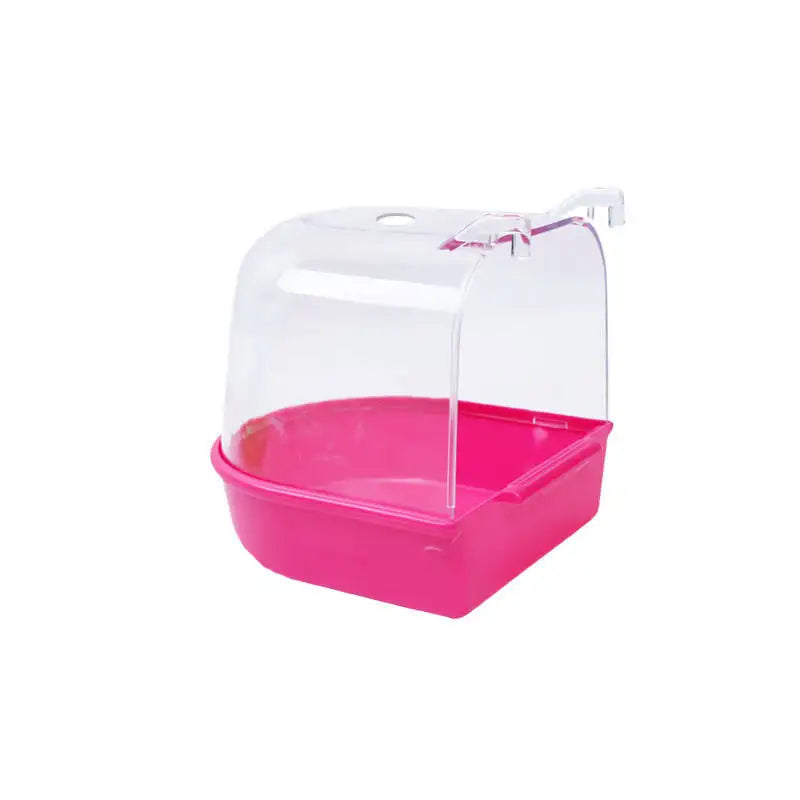 Wholesale Plastic Parrot Bird Bath Bowl Small Parrot Pet Cleaning Bathing Hanging Bird Bathtub