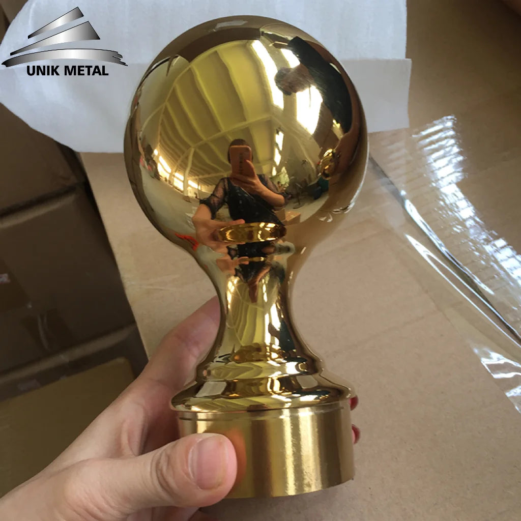Modern UNIK Stainless Steel 304/316 Handrail Accessories Ball Shape Base Post Cover End Cap Mirror/Satin/Gold/Black Finish