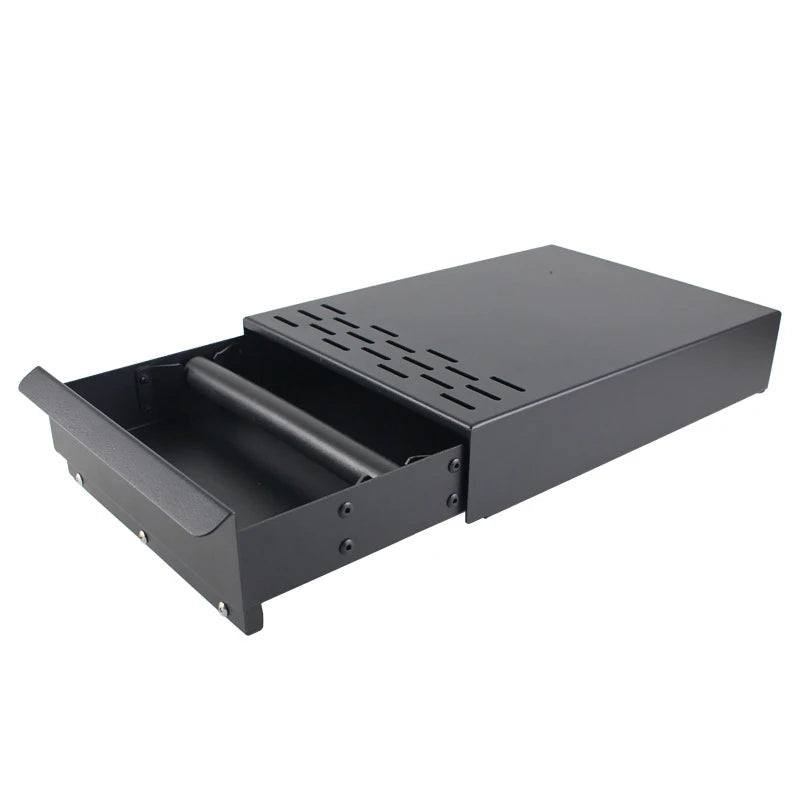 Custom logo New Design Household Rectangular Coffee Bucket Stainless Steel Espresso Coffee Knock Box with Drawer