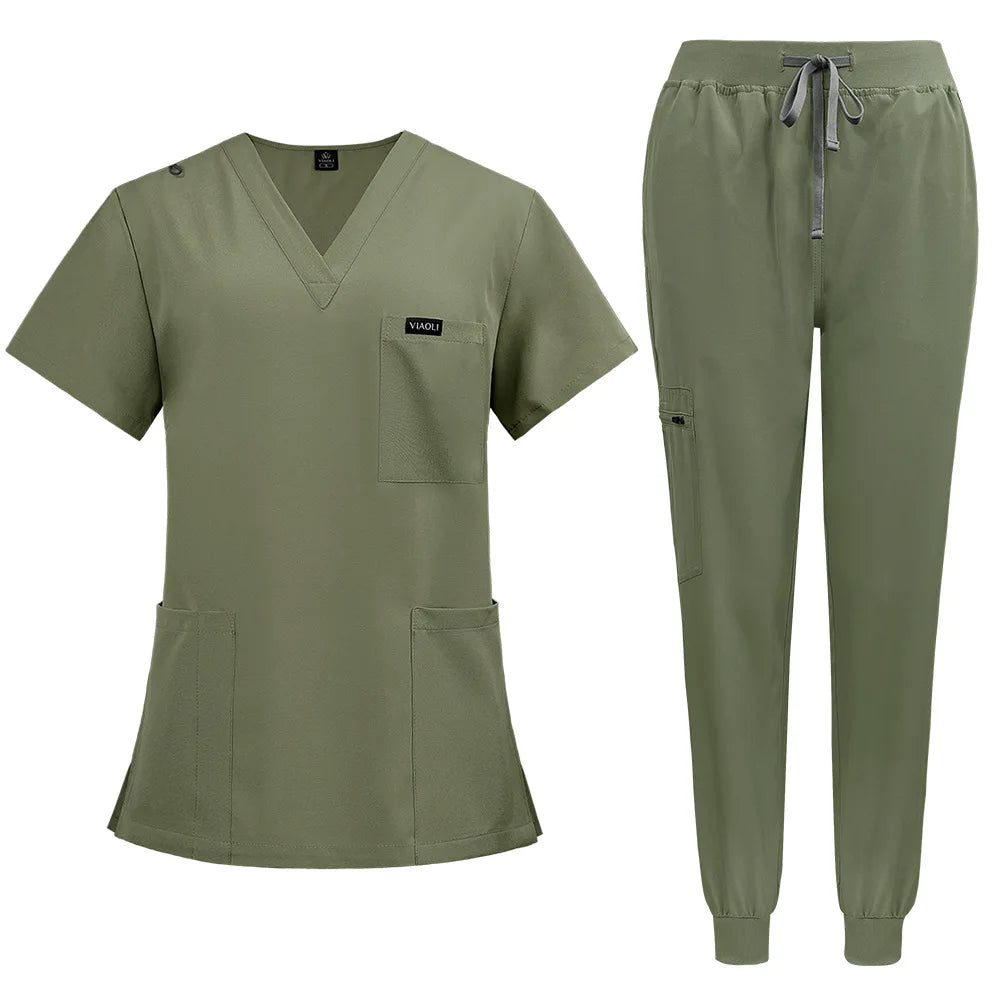 Ship Quickly 42122 Stretchy Jogging Suits Women and Girls 3 Piece Skirt Suits Set for Women Scrub Suits for Women