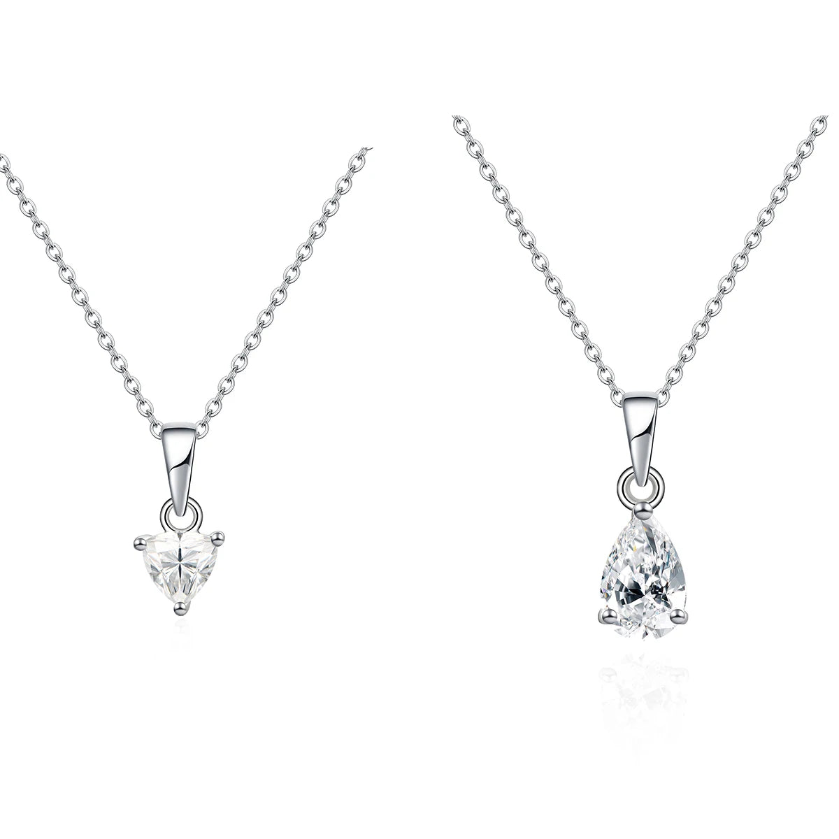 Wholesale Women Luxury D Color VVS 10*8 Pear Shape Moissanite Pendant 925 Sterling Silver Necklace Pendant