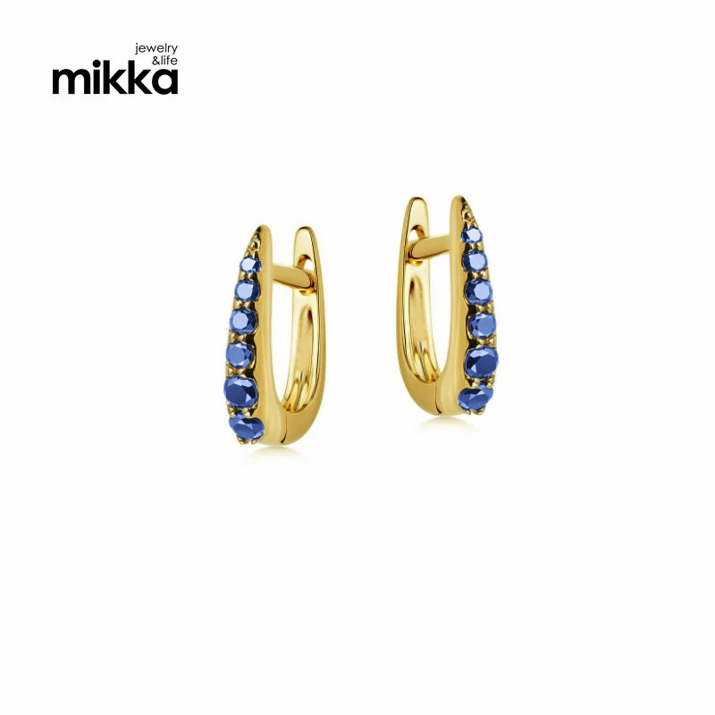 Copper Earrings for Women 18k Gold Plated Gold Black Pave Claw Huggies Earrings