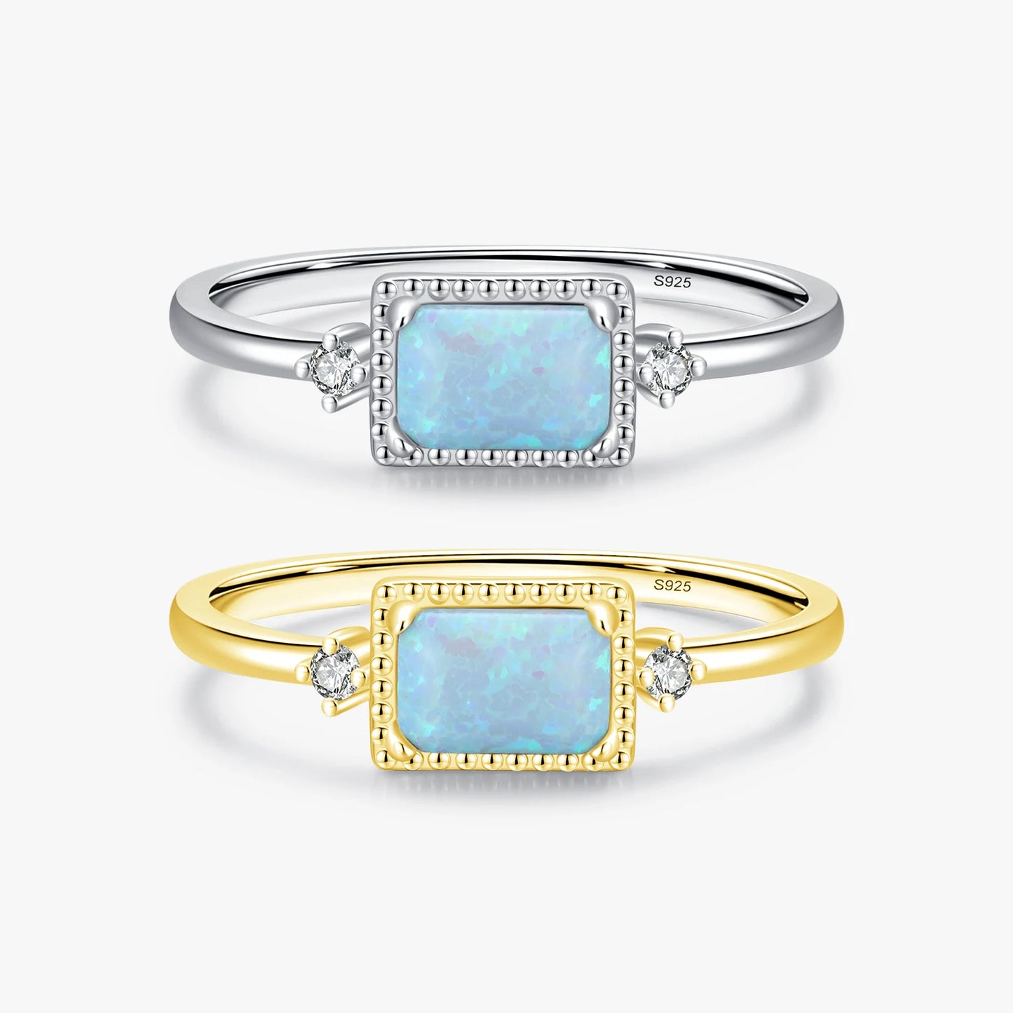 Real 925 Sterling Silver Fantastic Natural Opals Finger Rings for Women Wedding Anniversary Jewelry Fine Accessories Anel