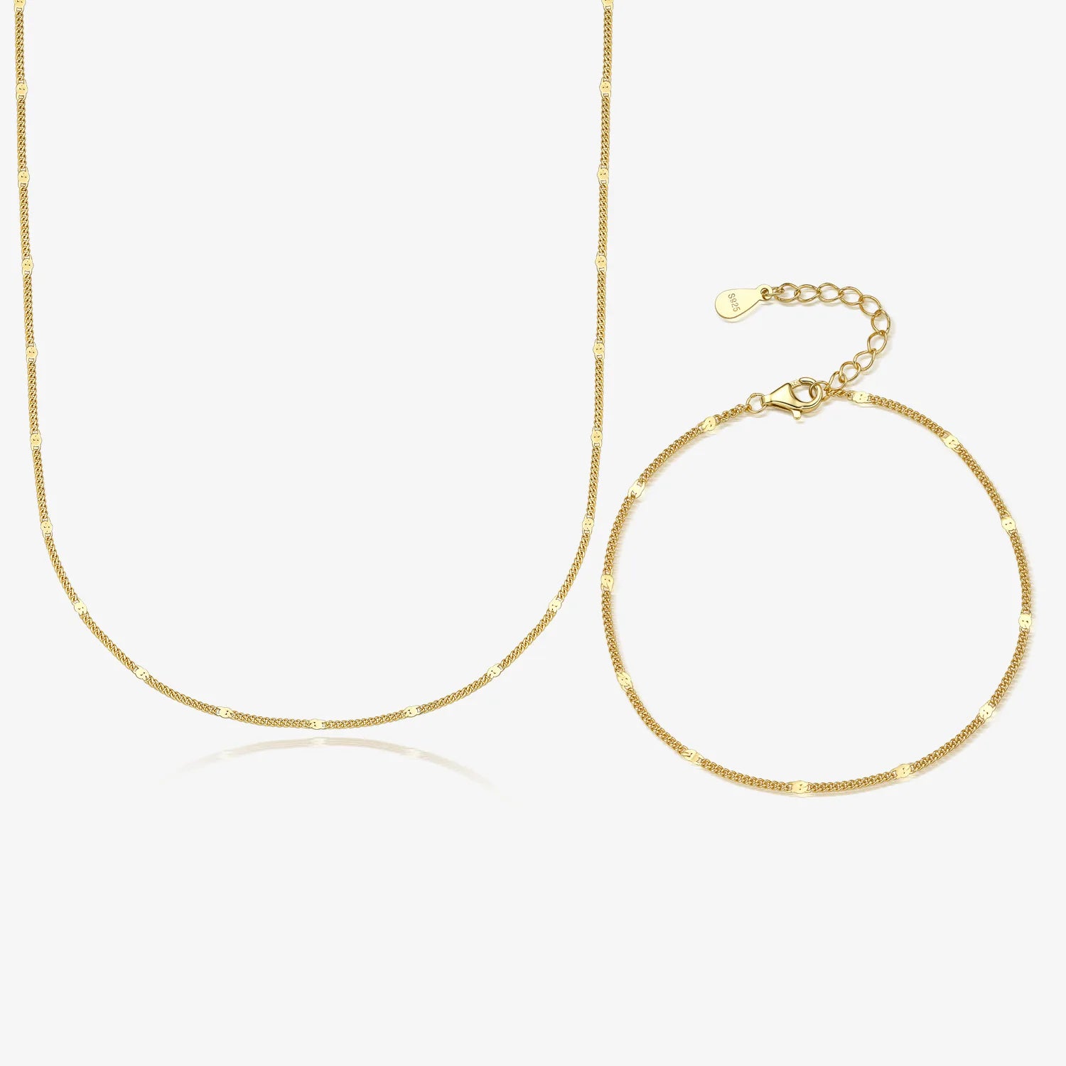 Daidan Necklace Silver 925 Elegant Bling Woman Gypsophila Chain 18K Gold Plated Necklace