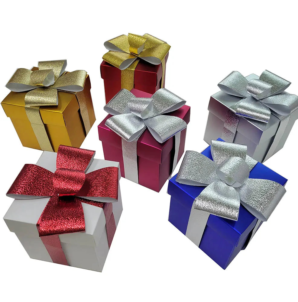 Recycled Materials Paperboard Gift Box with Matt Lamination Gold Foil Foldable Design