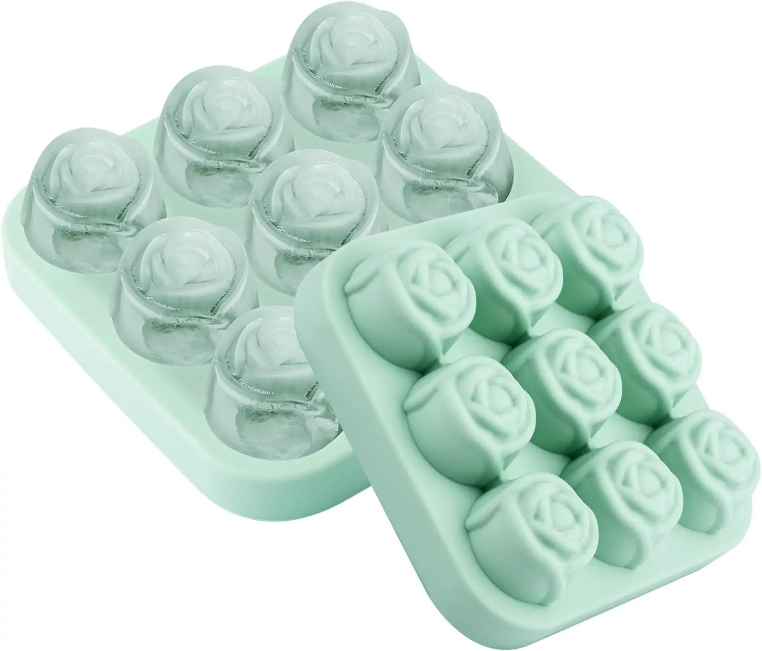 New Fashion Portable Silicone Ice Ball Maker Mold Eco-Friendly and Sustainable Ice Cube Tray with Lid Bin for Ice Cream Makin