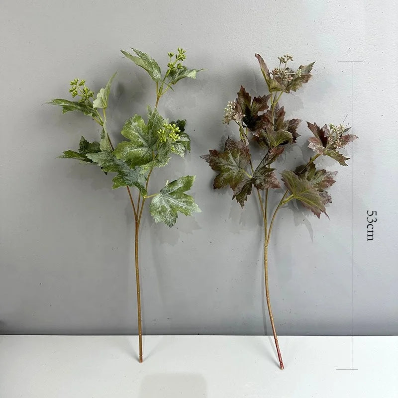 New Design Single Stem Short Maple Branches Artificial Plants Maple Leaves for Event Decoration