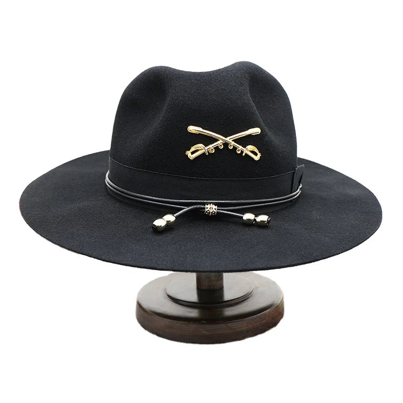 Ready to Ship 100% Australia Wool Men's Civil War Hats Western Cowboy Hat