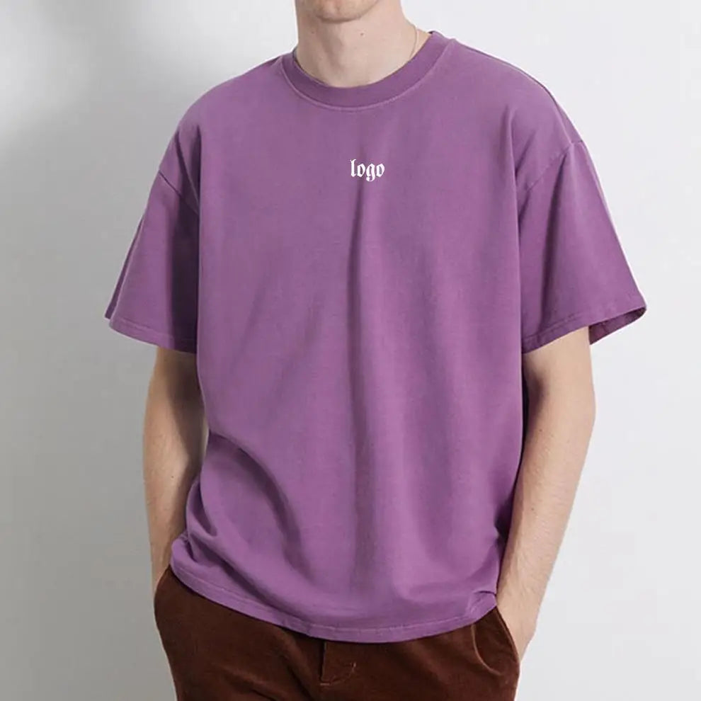 Wholesale Bulk Casual Blank Screen Printing Sublimation Tee Plain Custom Graphic 230g Oversized Tshirts T Shirt Men's T-Shirt