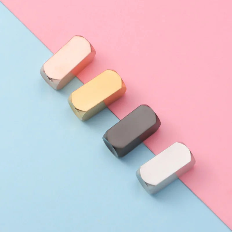 HOt Selling Custom Logo Cuboid Bar Charm Stainless Steel Beads Rectangular Pendant Tube Spacer Jewelry Accessories