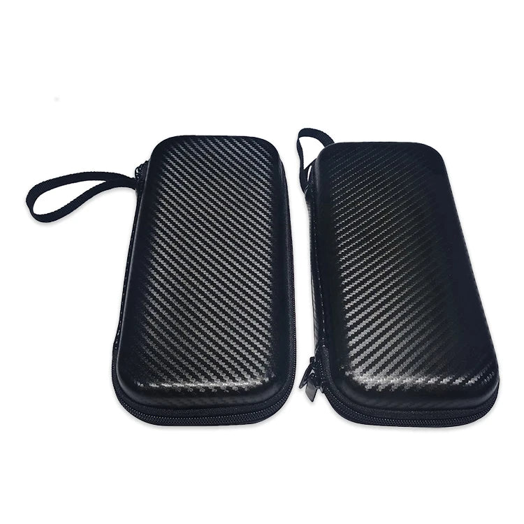 New Arrival High Grade Carbon Fiber PU Knitted Fabric Portable Eva Hard case Bag with Tissue Handle
