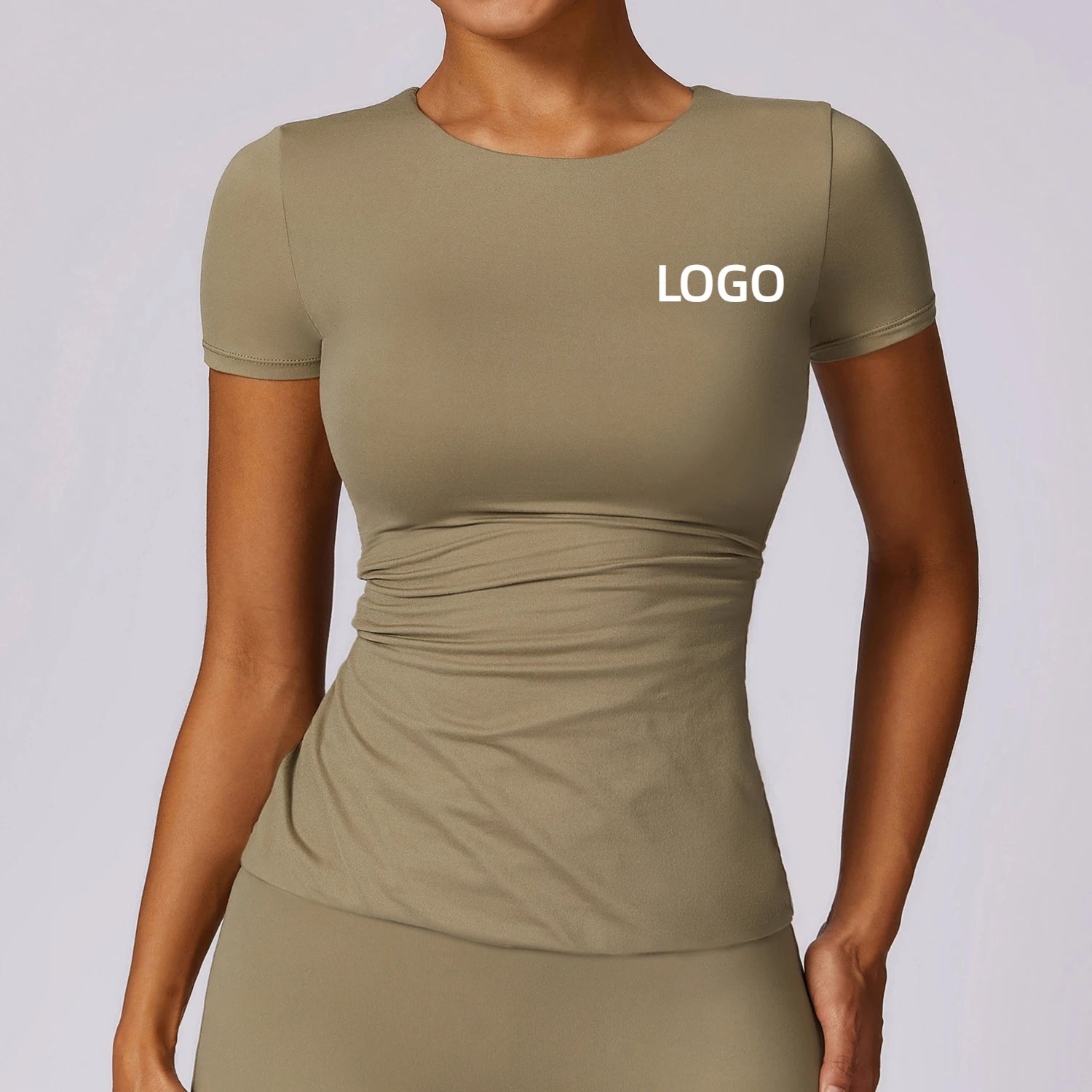 Wholesale Women Sports Short Sleeve T-shirt Workout T Shirts Quick Dry Nylon Spandex Yoga T Shirt for Girls