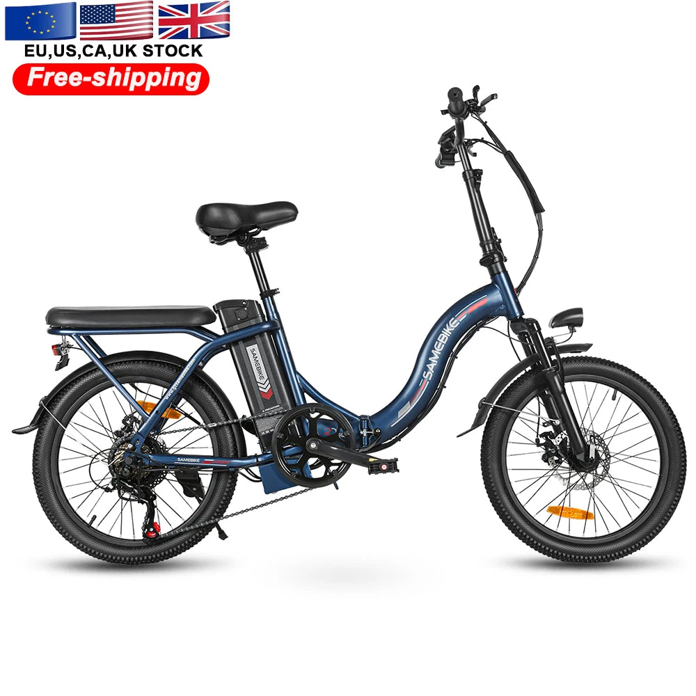 350D Motor 20-Inch Tire Electric Bike Steel Frame Disc Brake 7-Speed Rear Hub Motor 36V Lithium Battery City Bike